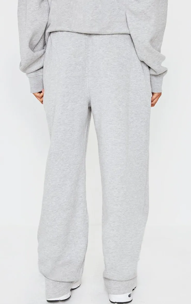 Clearance PrettyLittleThing Studio Archives Wide Leg Sweatpants Grey Marl