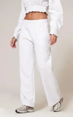 Clearance PrettyLittleThing Waistband Wide Leg Sweatpants Grey Marl
