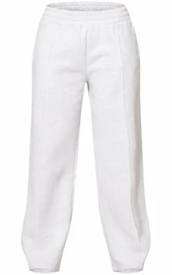Clearance PrettyLittleThing Waistband Wide Leg Sweatpants Grey Marl