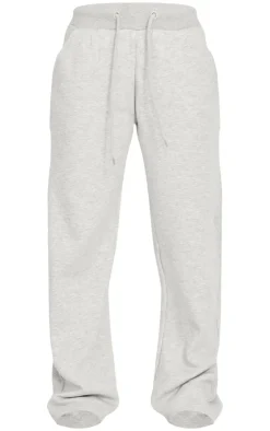 Online PrettyLittleThing Wide Leg Drawstring Sweatpants Grey Marl