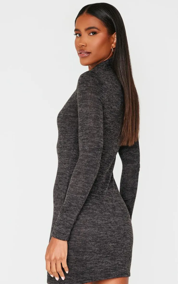 Wrap Neck Detail Bodycon Dress-PrettyLittleThing New