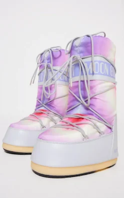 PrettyLittleThing Ankle Boots*Moon Boot Icon Tie Dye