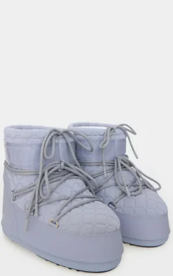 PrettyLittleThing Ankle Boots*Moon Boot Quilt Icon Low