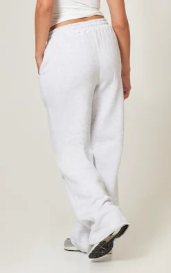 Grey Oversized Drawstring Wide Leg Sweatpant