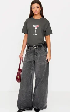 PrettyLittleThing T-Shirts*Oversized Spicy Martini T Shirt
