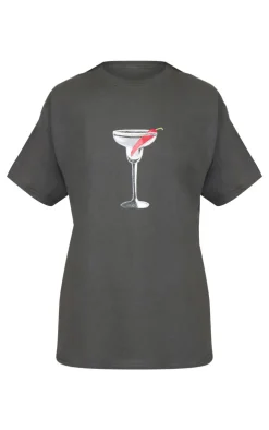 PrettyLittleThing T-Shirts*Oversized Spicy Martini T Shirt