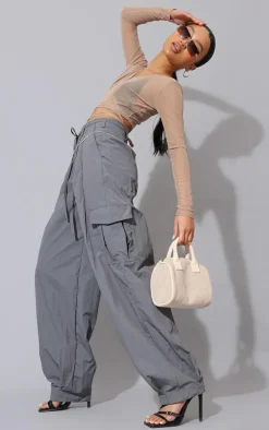 Grey Parachute Oversized Shell Cargos