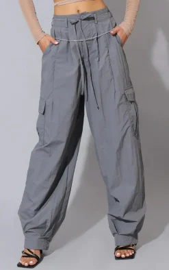 Grey Parachute Oversized Shell Cargos