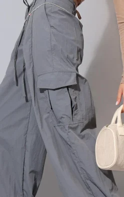 Grey Parachute Oversized Shell Cargos