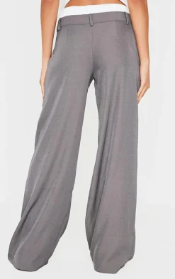 PrettyLittleThing Christmas Shop*Premium Woven Double Waistband Tailored Pants