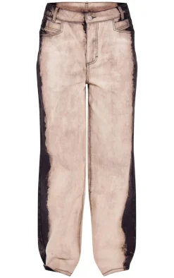 Best PrettyLittleThing Raw Hem Bleach Wash Wide Leg Denim Jeans Grey