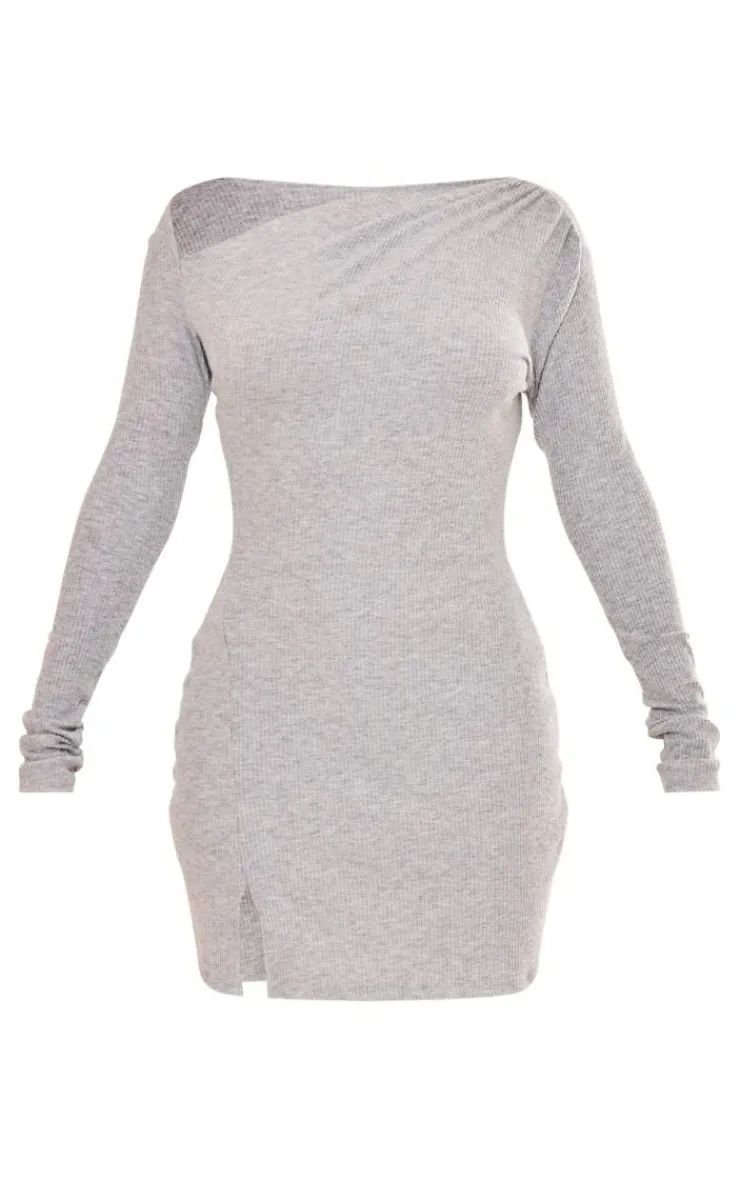 Rib Cut Out Shift Dress-PrettyLittleThing Best
