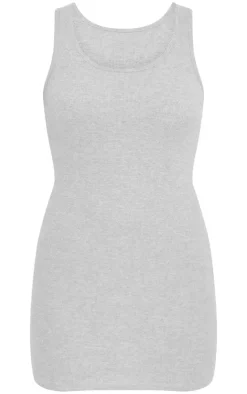 Rib Scoop Neck Strappy Bodycon Dress-PrettyLittleThing Clearance