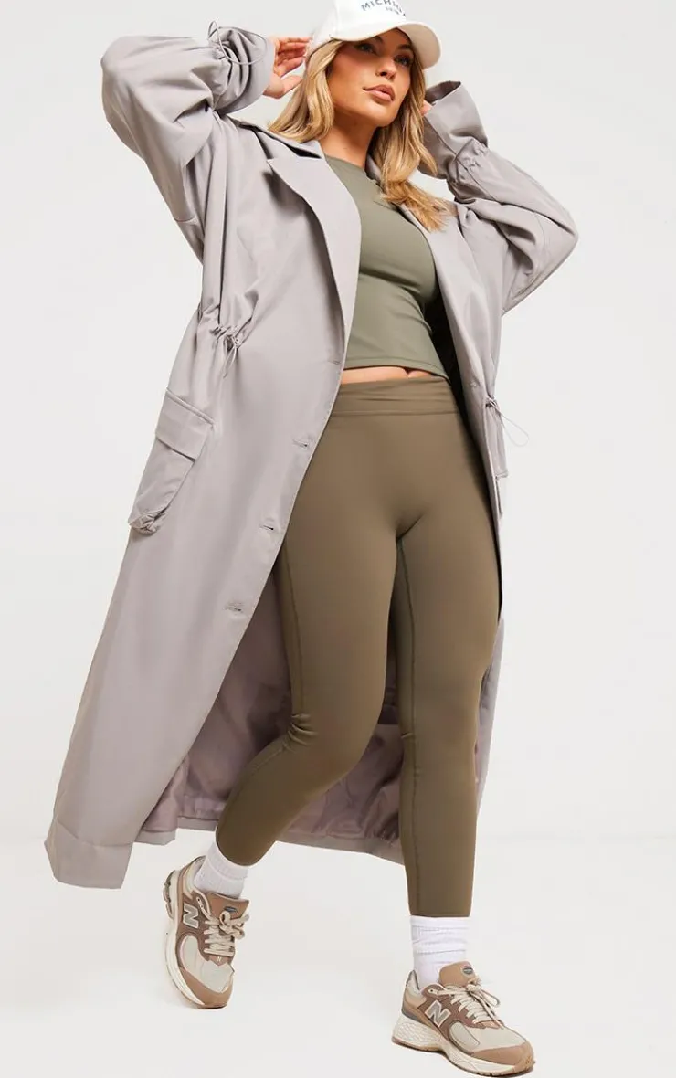 PrettyLittleThing Trench Coats*Ruched Toggle Detail Trench Coat