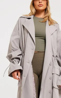 PrettyLittleThing Trench Coats*Ruched Toggle Detail Trench Coat