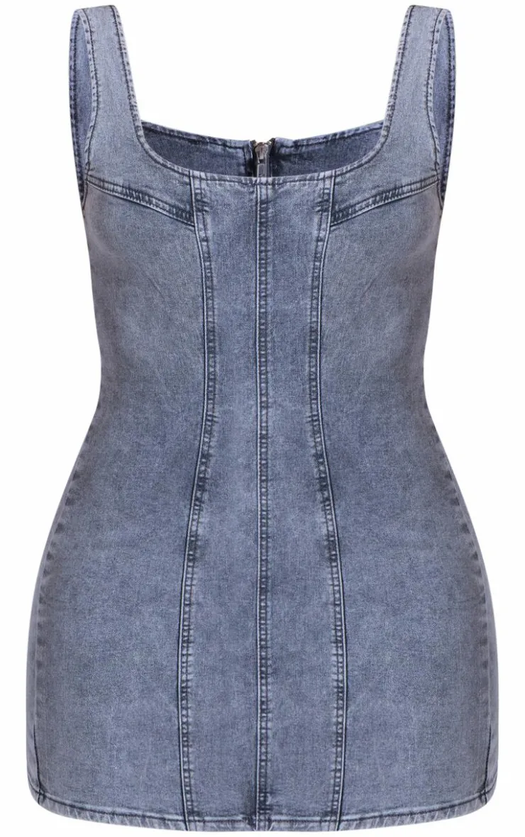 Seam Detail Mini Dress-PrettyLittleThing Outlet
