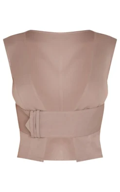 Strap Detail Plunge Vest-PrettyLittleThing New