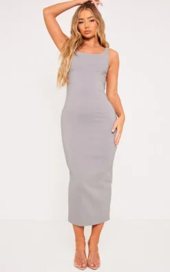 Stretch Woven Maxi Dress-PrettyLittleThing New