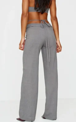 PrettyLittleThing Tailored Seam Detail Pants Grey