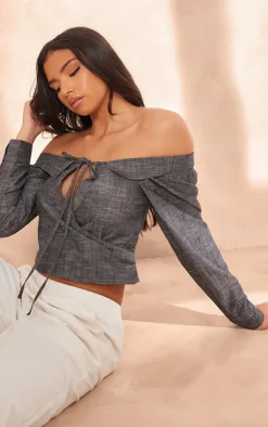 PrettyLittleThing Shirts*Tie Front Wrap Shirt