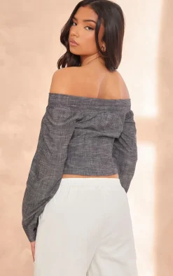 PrettyLittleThing Shirts*Tie Front Wrap Shirt