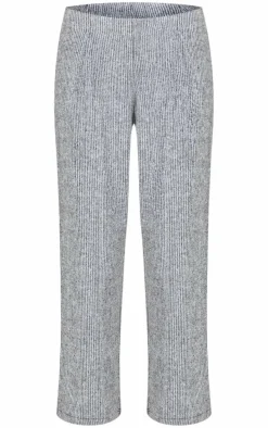 Grey Tweed Low Rise Straight Leg Pants