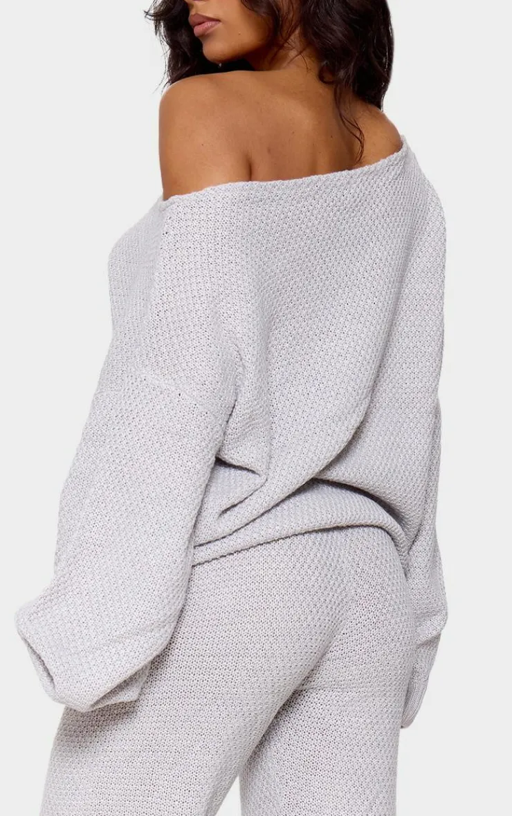 PrettyLittleThing Knitted Loungewear*Waffle Knitted Lounge Set