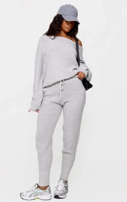 PrettyLittleThing Knitted Loungewear*Waffle Knitted Lounge Set