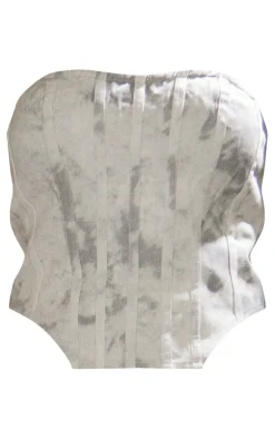 Outlet PrettyLittleThing Washed Twill Cargo Bandeau Corset Grey
