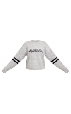 PrettyLittleThing Oversized Sweaters*Wide Rib Knit Sleeve Detail Oversized Sweater