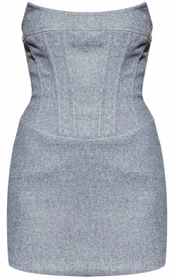 Wool Look Corset Bodycon Dress-PrettyLittleThing Sale