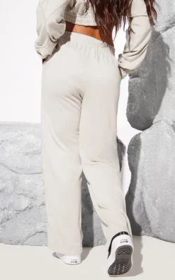 Best PrettyLittleThing Zip Front Wide Leg Sweatpants Grey