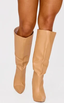 PrettyLittleThing High Heels*PU Point Toe Stiletto Heeled Knee High Boots