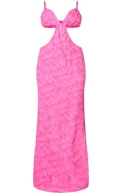 Jacquard Cut Out Maxi Dress-PrettyLittleThing Outlet