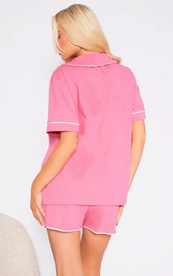 PrettyLittleThing Christmas Pajamas*Jersey Piping Detail Short PJ Set