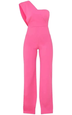 One Shoulder Drape Detailed Jumpsuit-PrettyLittleThing New