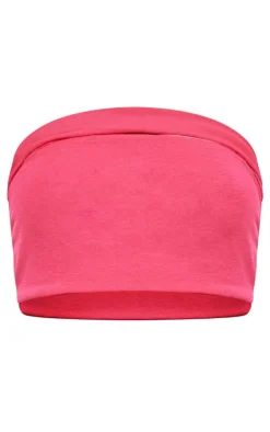 Sale PrettyLittleThing Onion Skin Cut Out Bandeau Top Hot Pink