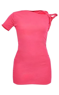 Onion Skin Twist Shoulder Bodycon Dress-PrettyLittleThing Best