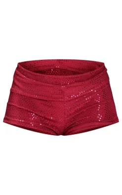 New PrettyLittleThing Sequin Jersey Hot Pants Hot Pink