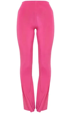 Clearance PrettyLittleThing Slinky Flared Pants Hot Pink
