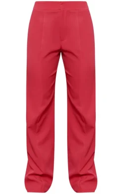 Discount PrettyLittleThing Tailored Wide Leg Pants Hot Pink