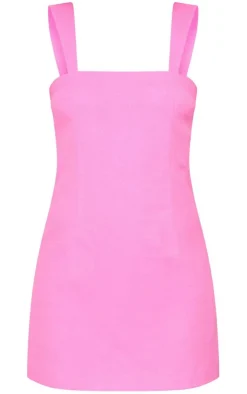 Twill Cut Out Bow Shift Dress-PrettyLittleThing Clearance
