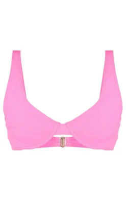 Hot Pink Underwired Scuba Bikini Top