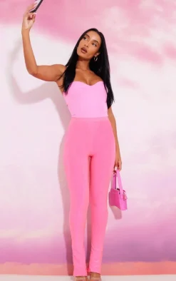 PrettyLittleThing Corsets*Hot Pink Woven Corset