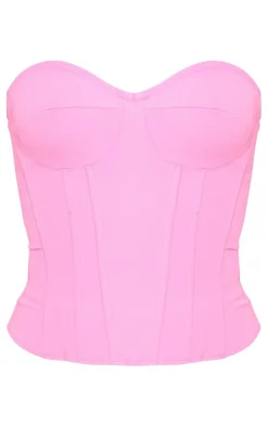 PrettyLittleThing Corsets*Hot Pink Woven Corset