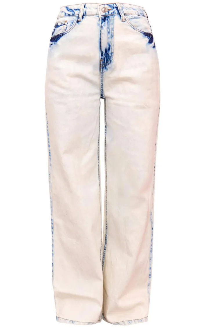 Ice Blue Wide Leg Jeans