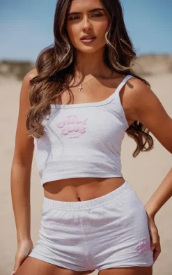 PrettyLittleThing Camisole*Chill Club Puff Print Cotton Cami Top