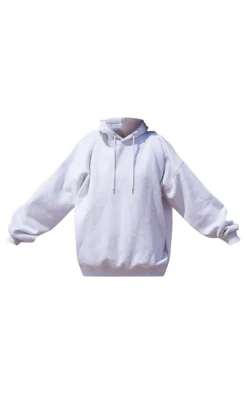 Ice Grey Chill Club Puff Print Oversized Hoodie
