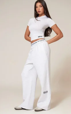 PrettyLittleThing T-Shirts*Studio Archive Embroidered Cotton Short Sleeve Longline Top