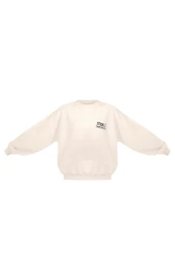 PrettyLittleThing Oversized Sweaters*Studio Archive Embroidered Oversized Sweatshirt
